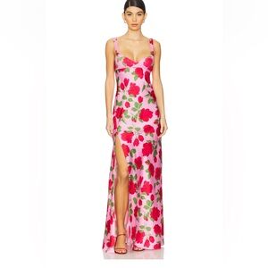 Show Me Your MuMu Floral Pink Maxi Dress